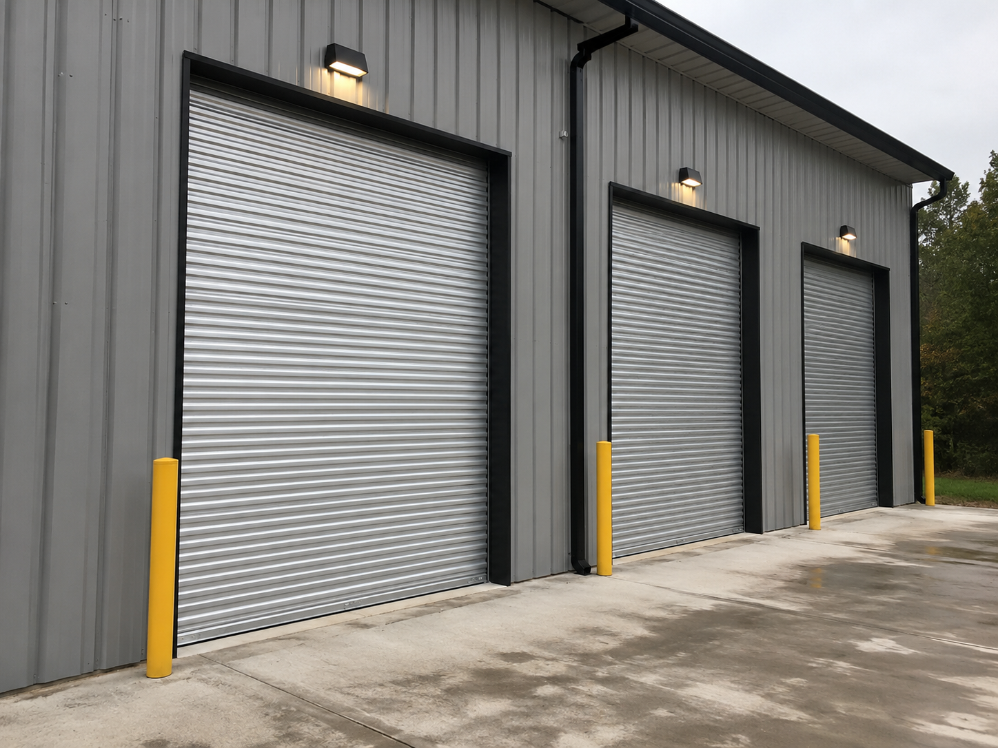 Roll-up storefront garage door on a downtown Hartz Avenue boutique near Blackhawk Plaza in Danville